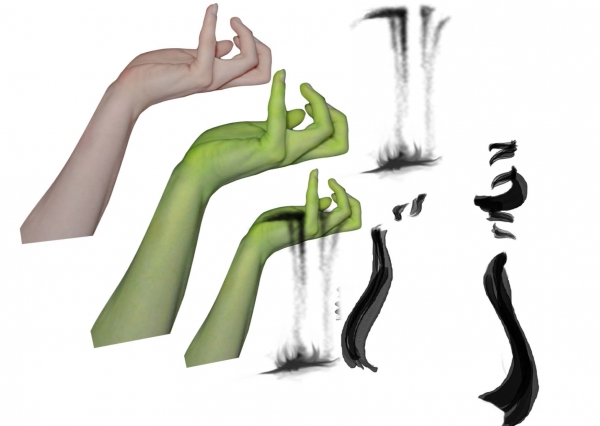 Creation of green anorexic: Step 3